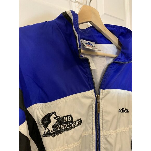 Adidas Jacket‎ Windbreaker Blue and White Sz M Men’s NB Unicorns - Picture 6 of 7